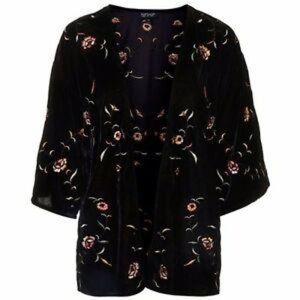 TOPSHOP velvet flower kimono